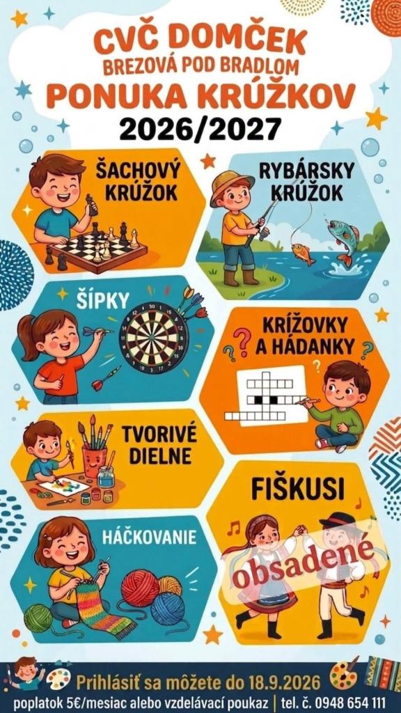 Krúžky v&nbsp;CVČ