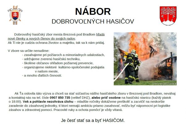 plagát hasiči