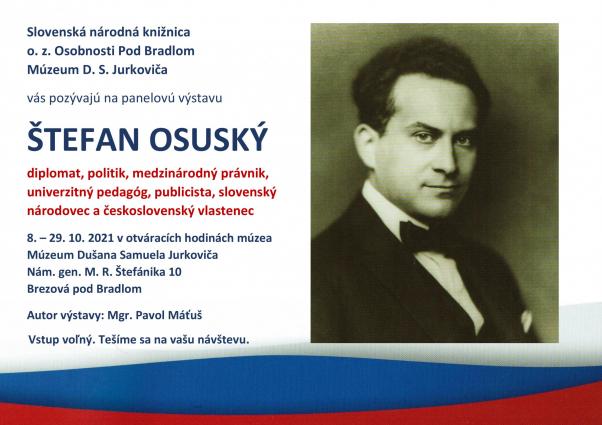 plagát výstava ŠTEFAN OSUSKÝ