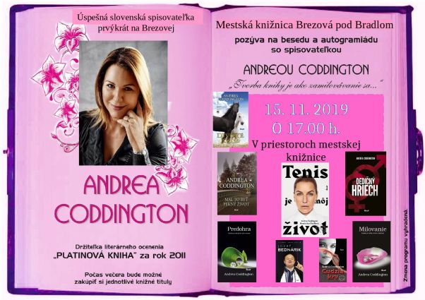 beseda so spisovateľkou A Coddington