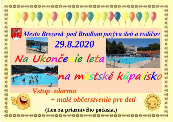Ukončenie leta na mestskom kúpalisku 2