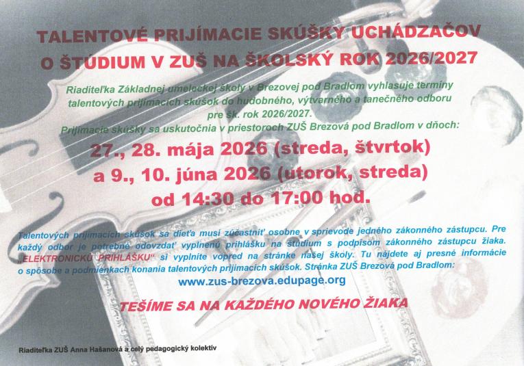 prijimacie skusky do ZUS