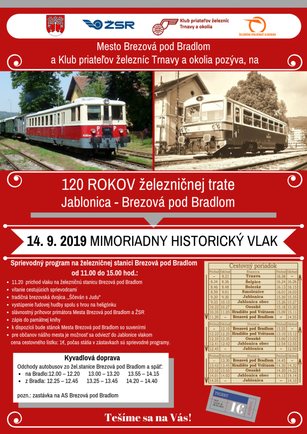 plagát 120 rokov železnice