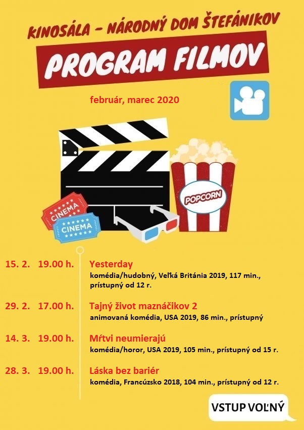 Program filmov - február, marec 2020 1