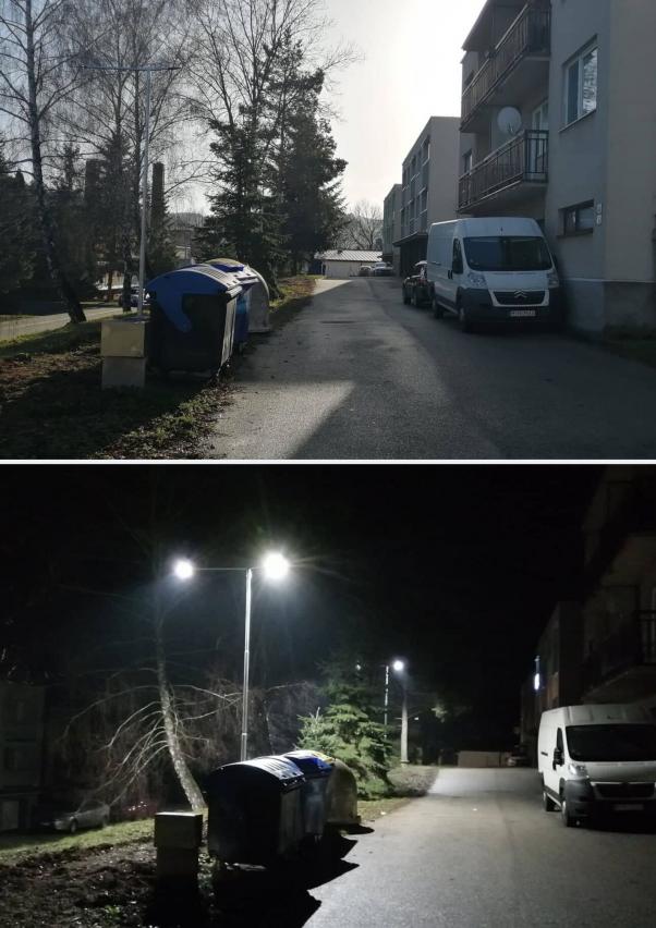 Nové osvetlenie na Družstevnej ulici 3