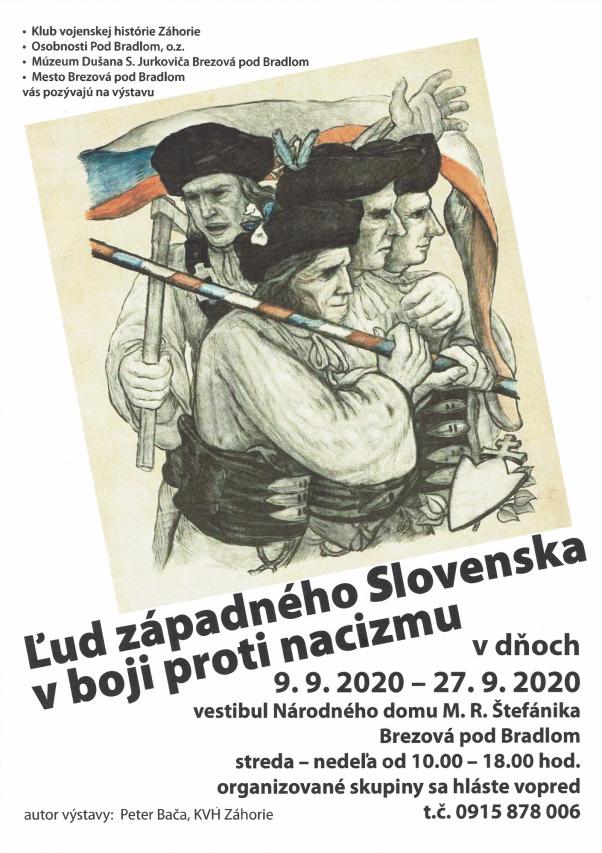 plagát výstavy Ľud západného Slovenska v boji proti nacizmu