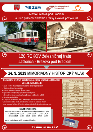 plagát 120 rokov železnice